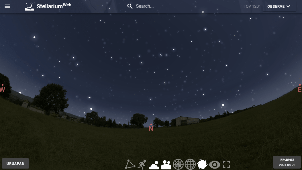 Cielo nocturno Stellarium