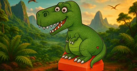 dinosaurio ilusion optica