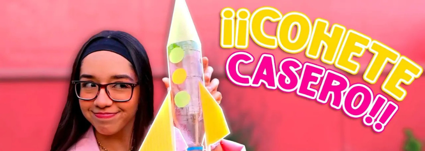 cohete de vinagre y bicarbonato